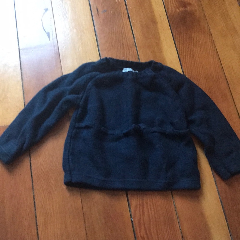 Navy sweater with bow detail